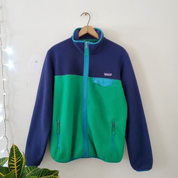 Patagonia Full Zip Snap-T Fleece Jacket in Navy - Picture 8 of 8
